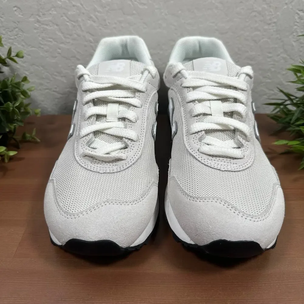 New Balance Women's 515 White Aluminum Grey Suede Sneakers 9
